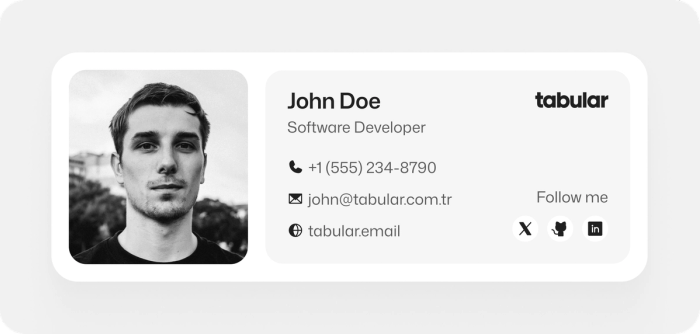 A professional email signature example.